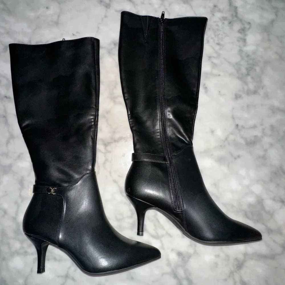 Charter Club Black Over the Knee Boots - Picture 3 of 5